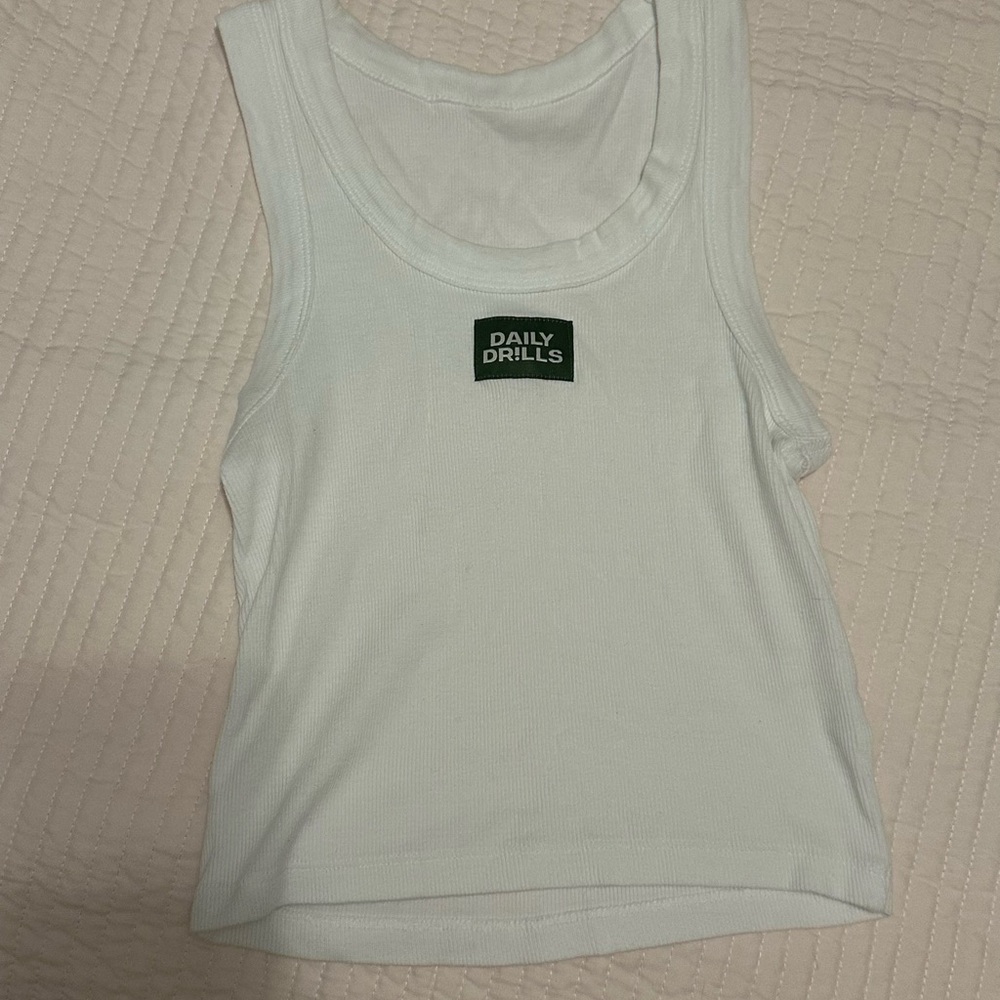Daily Drills Light Cream Tank Top